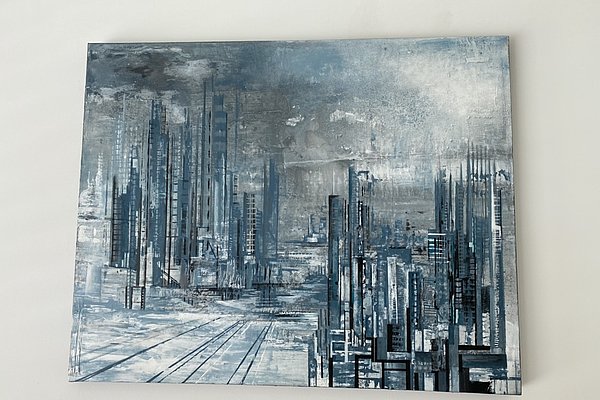 Originales Gemälde „Gesichter einer Großstadt“