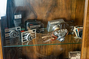 verschiedene historische Kameras