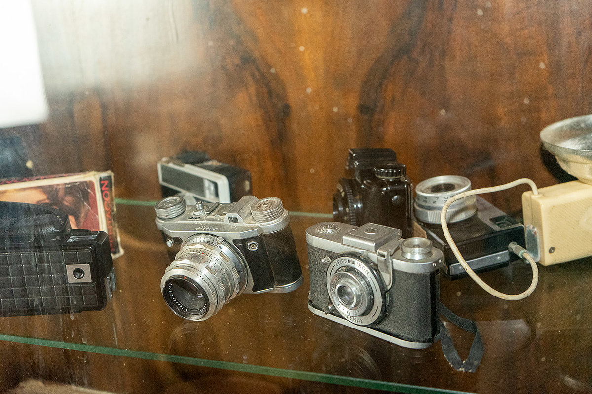 verschiedene historische Kameras