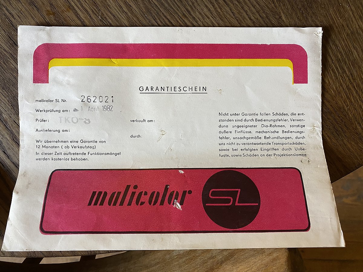 Malicolor SL DDR Dia-Projektor