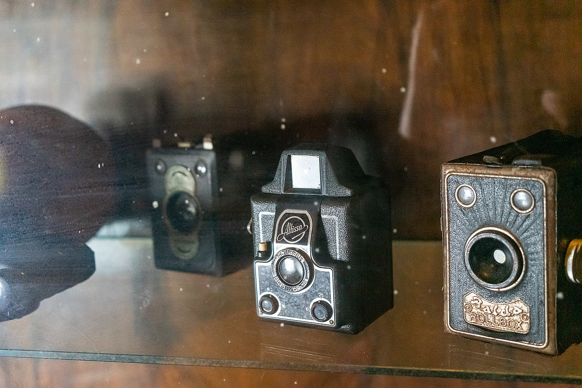 verschiedene historische Kameras